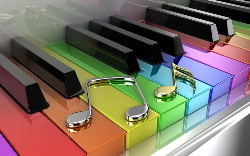 Colorful Piano Keys — Rainbow