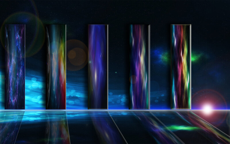 Colorful Pillars in Space