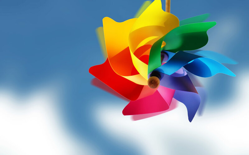 Colorful Pinwheel — Blue