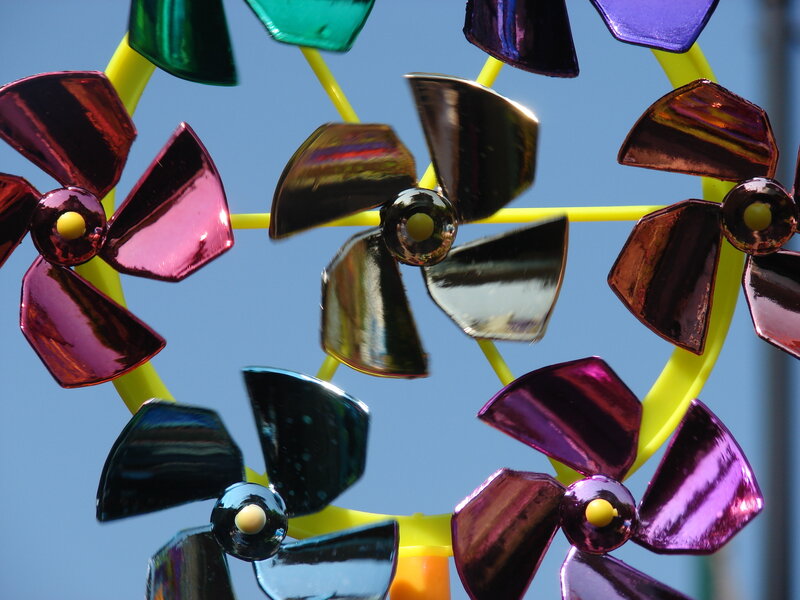 Colorful pinwheel wind spinner