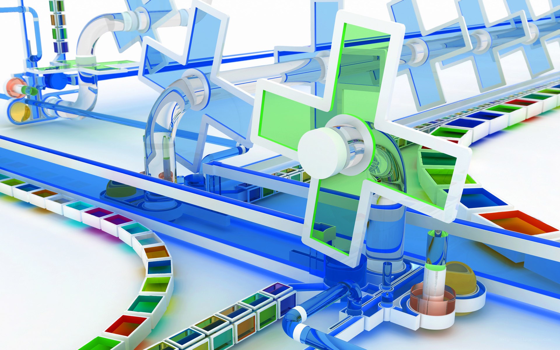 colorful pipeline system