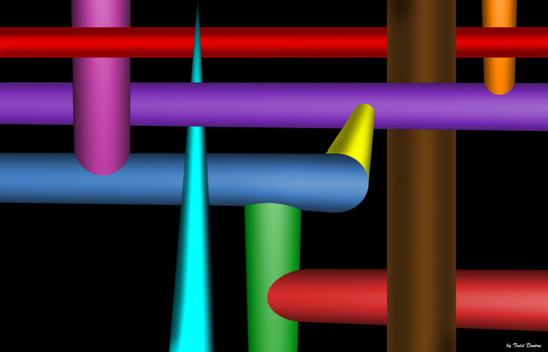 Colorful Pipes on Black