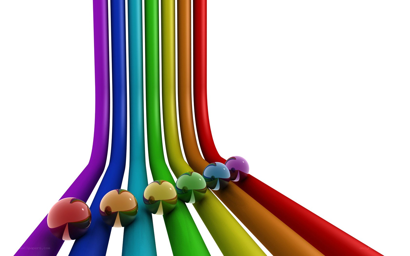 Colorful pipes with balls