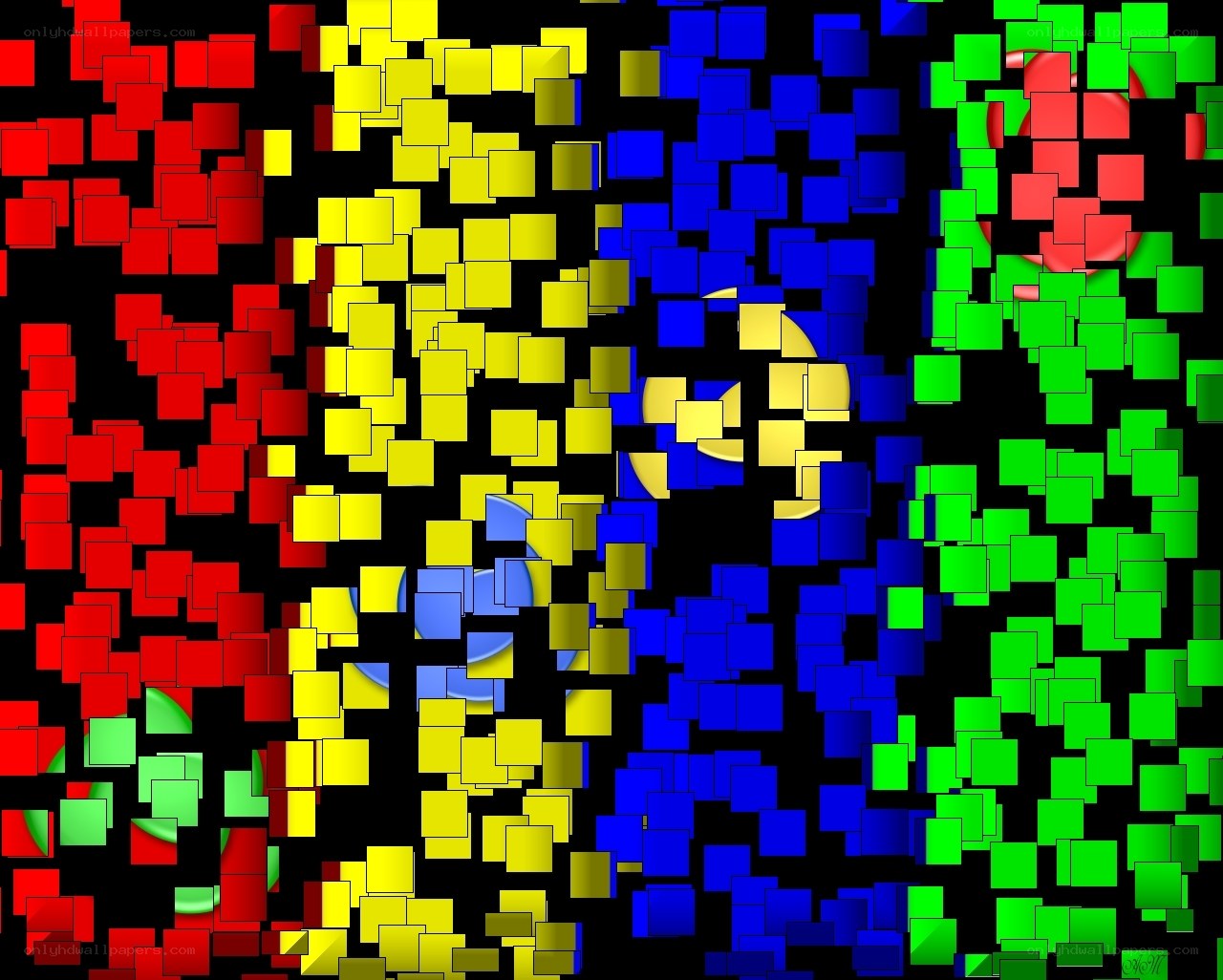 Colorful pixel art mosaic