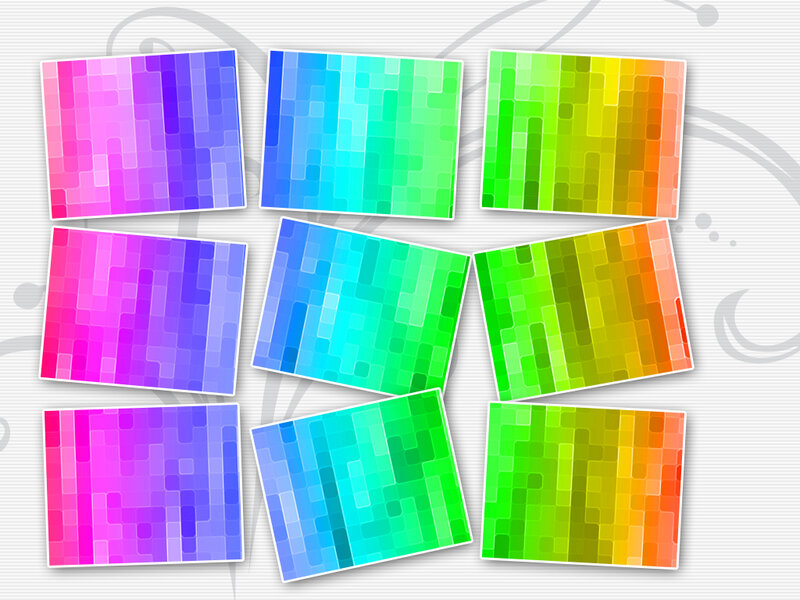 Colorful Pixel Art Squares