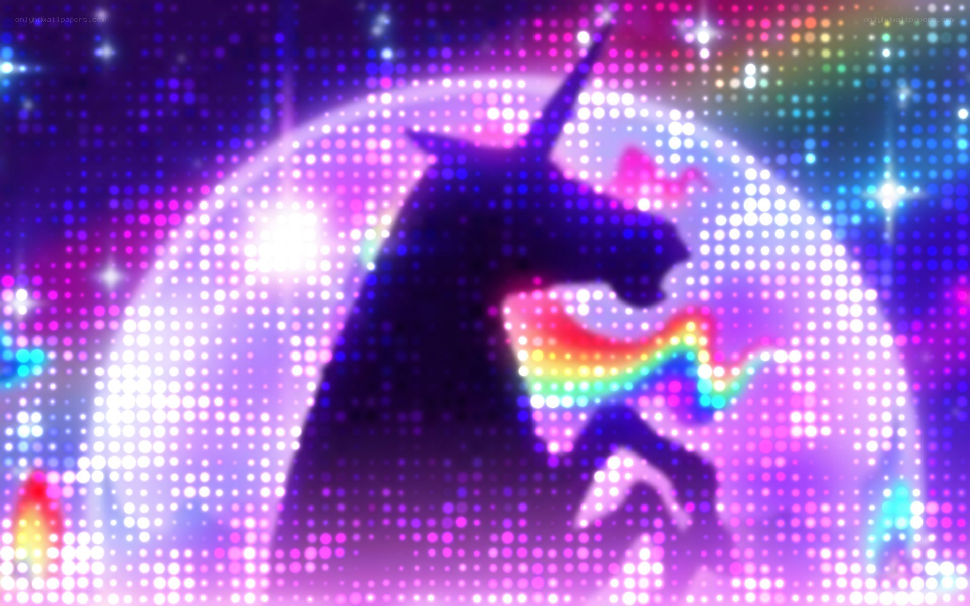 colorful pixel art unicorn