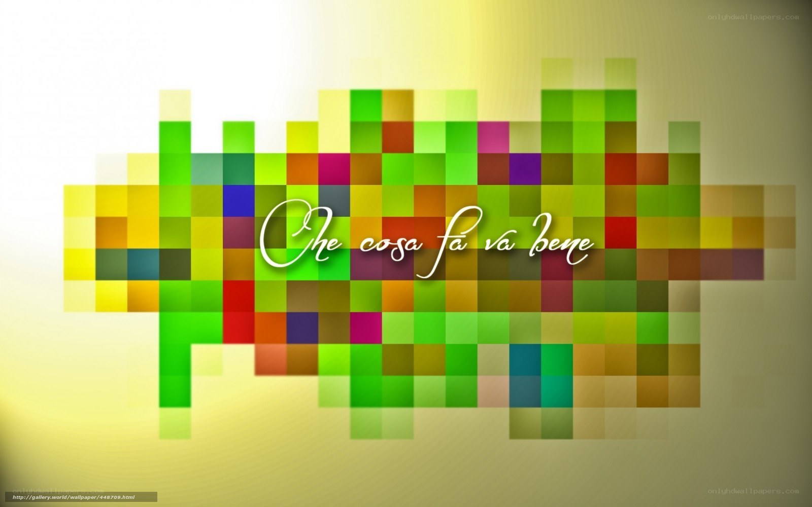 Colorful pixel art with text