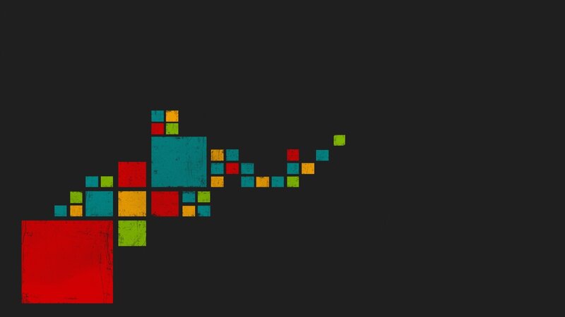 Colorful Pixel Blocks — Red