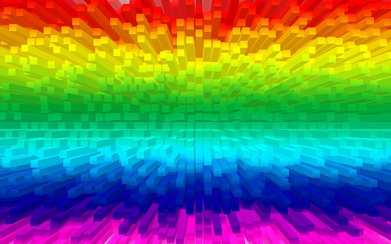 Colorful Pixel Blocks — Red, Vibrant