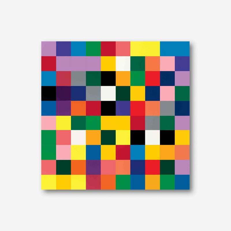 colorful pixel grid art