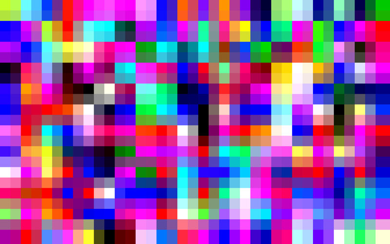 Colorful Pixel Grid — Pink