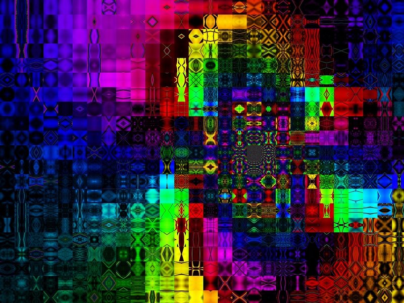 Colorful Pixel Grid — Purple