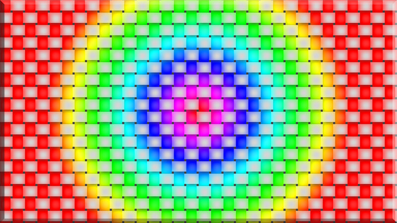 Colorful Pixel Grid — Red