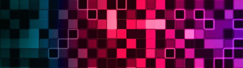 Colorful Pixel Grid — Red, Vibrant, Abstract