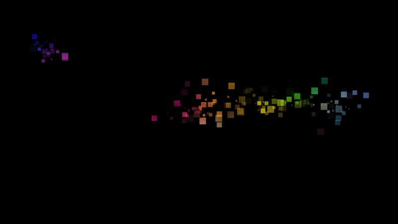 Colorful Pixel Squares — Black