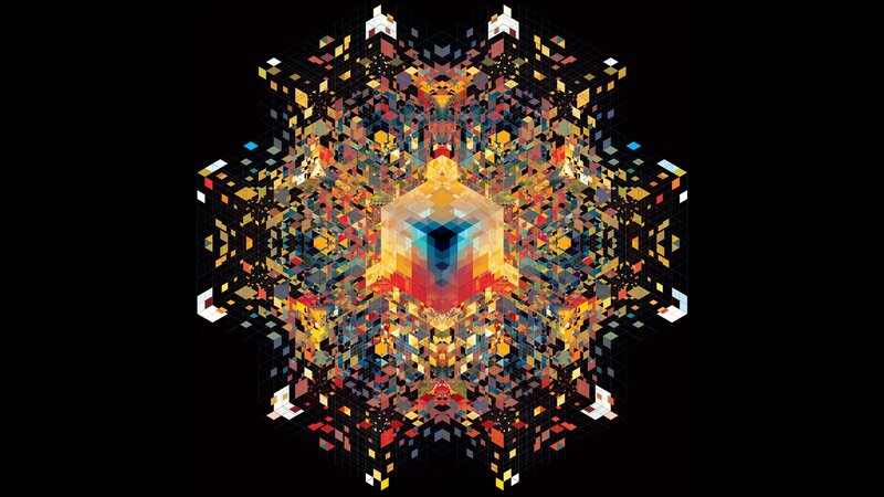 Colorful Pixelated Cube
