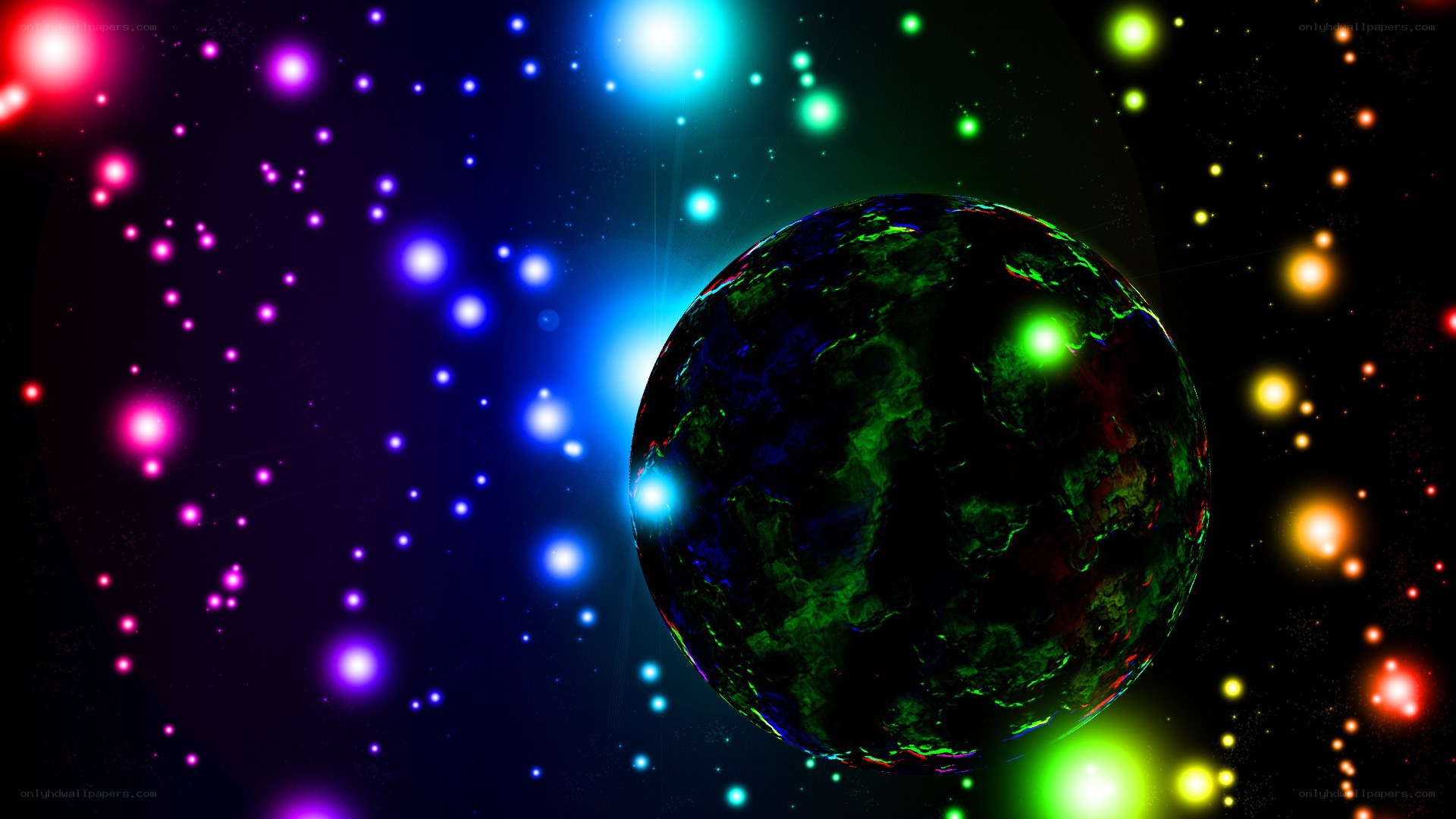 colorful planet in space