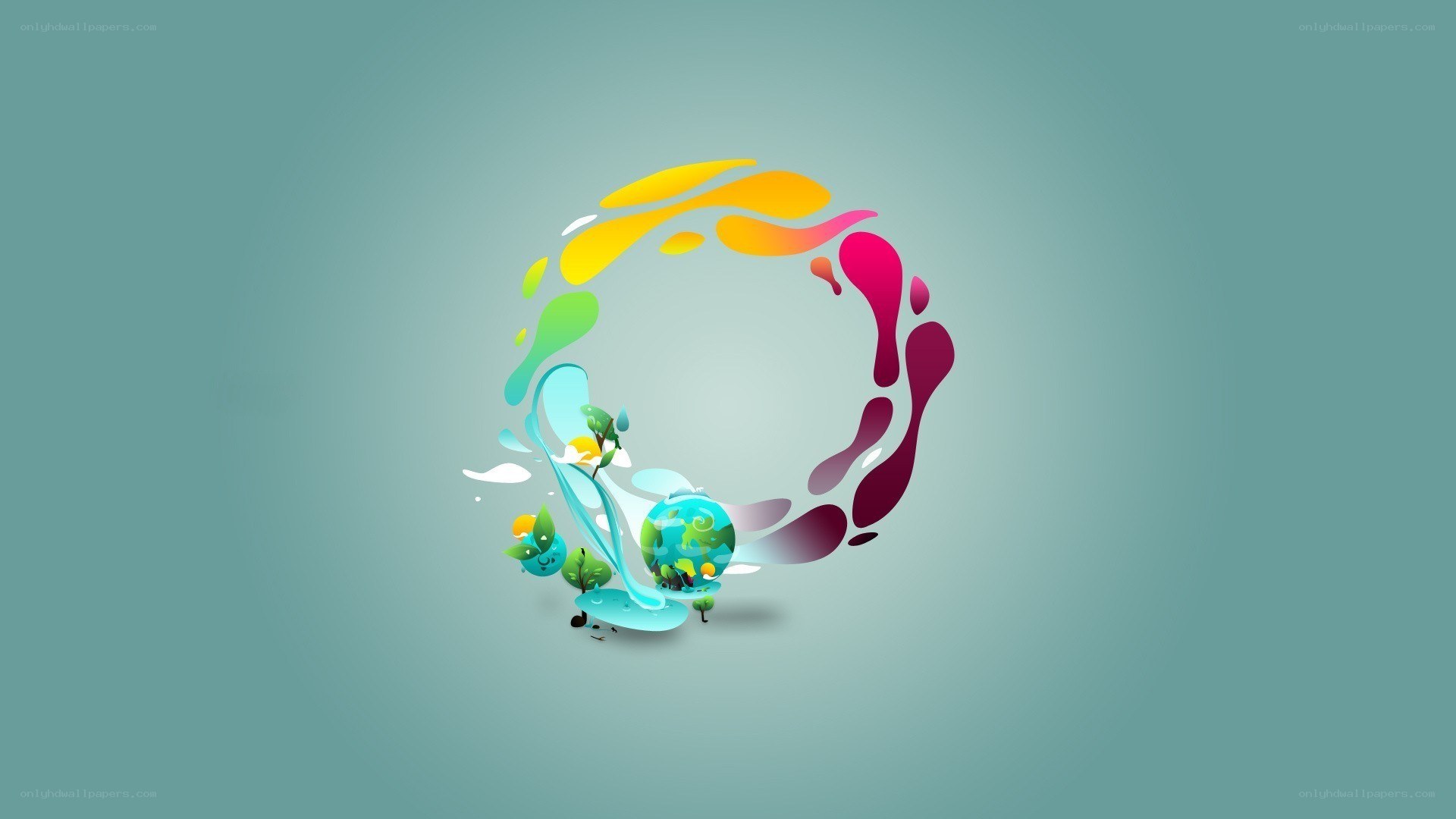 colorful planet logo design