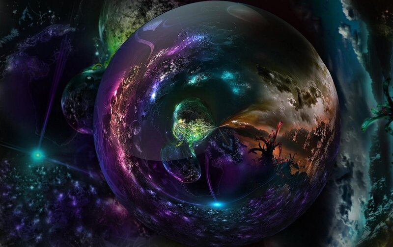 Colorful Planet Sphere — Purple