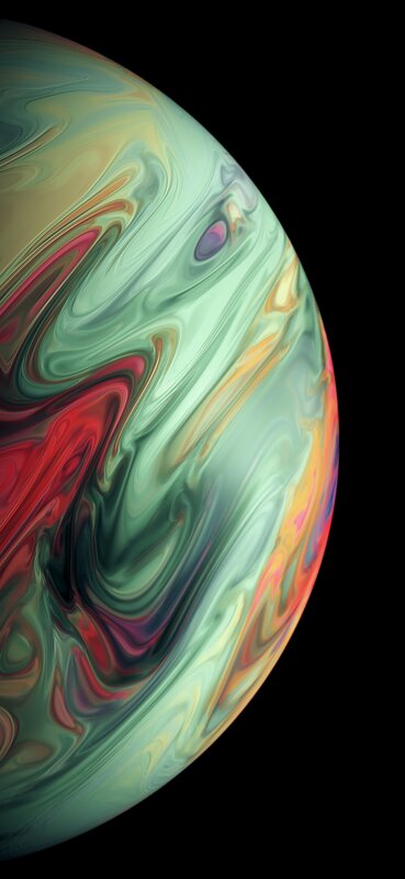 Colorful Planet Swirl — Green