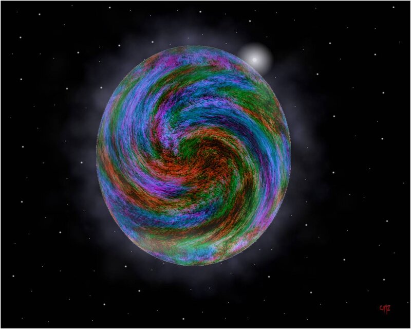 Colorful Planet Swirl
