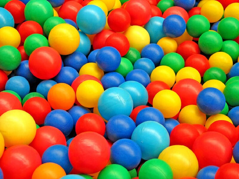 Colorful Plastic Balls — Red, Vibrant