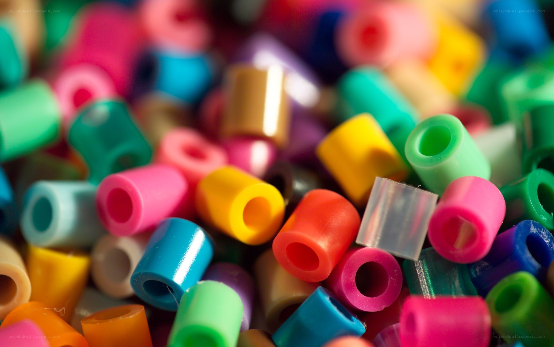 Colorful plastic beads