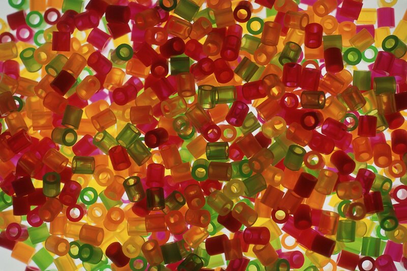 Colorful plastic beads