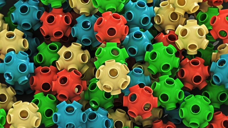 Colorful plastic connectors