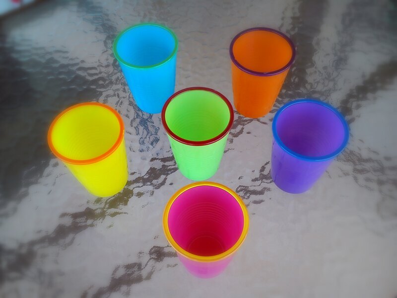 Colorful Plastic Cups — Yellow