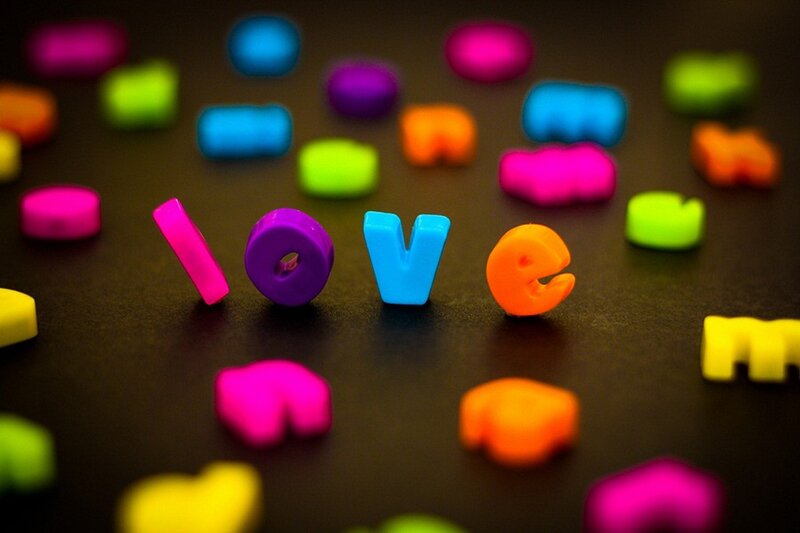 Colorful Plastic Letters