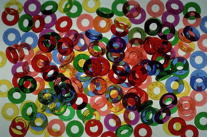 Colorful plastic rings