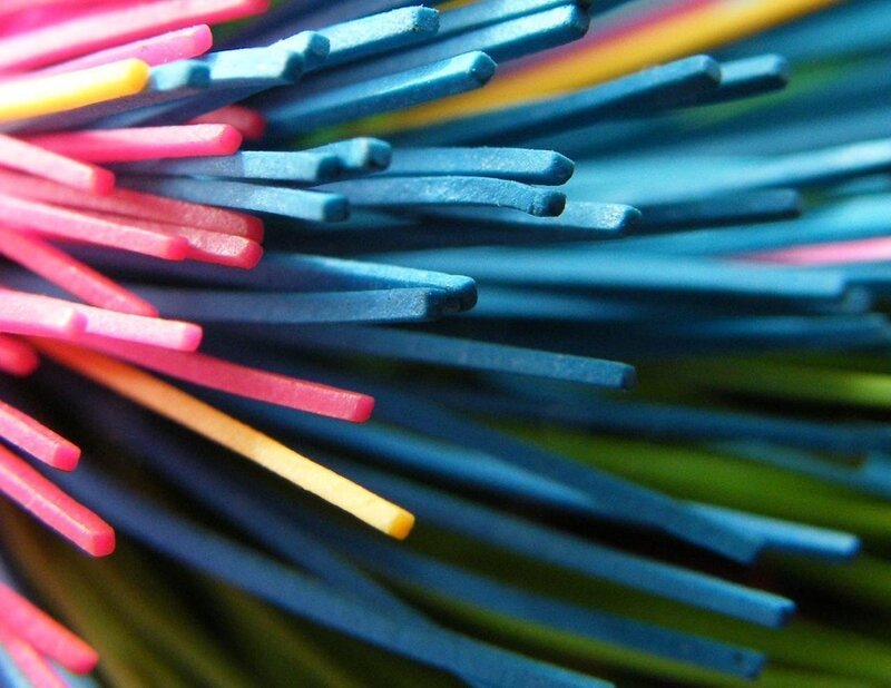 Colorful plastic sticks