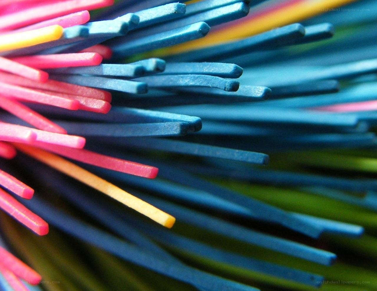 Colorful plastic sticks