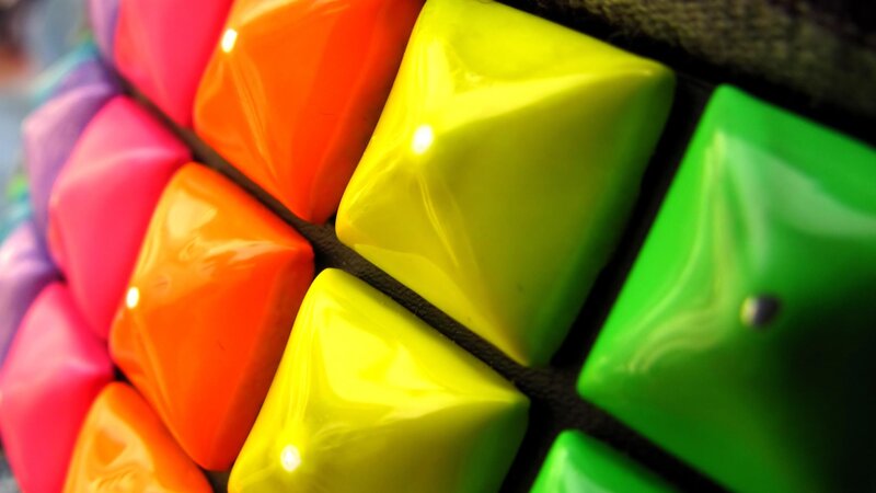 Colorful Plastic Studs — Yellow