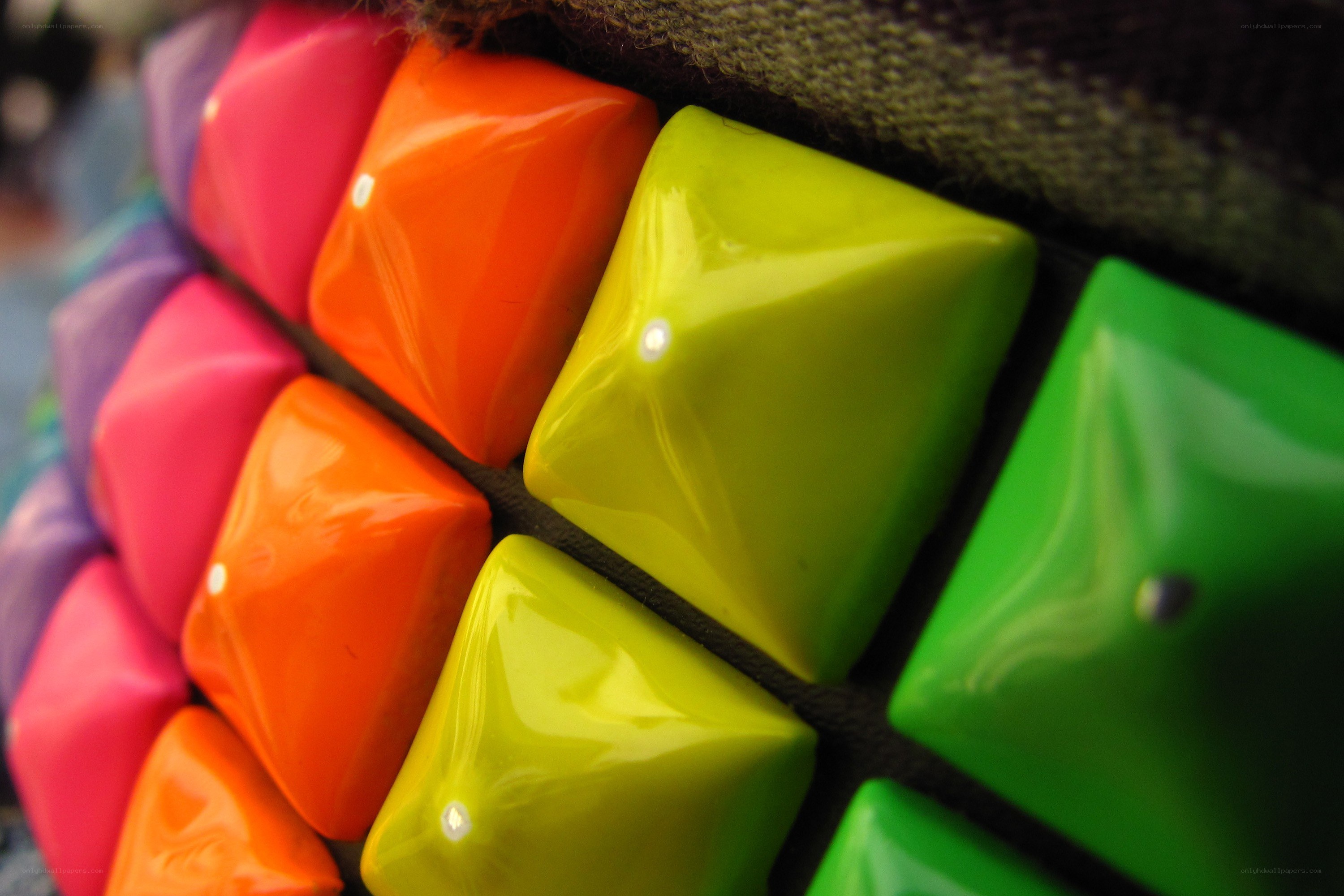 Colorful plastic studs