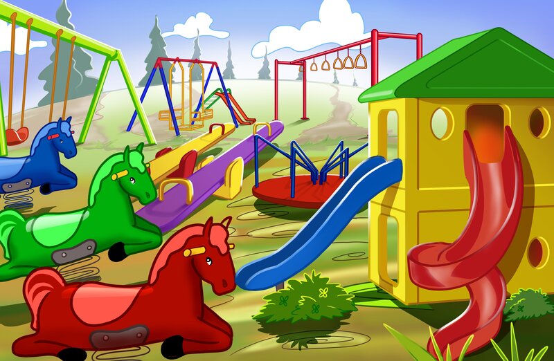 colorful playground scene