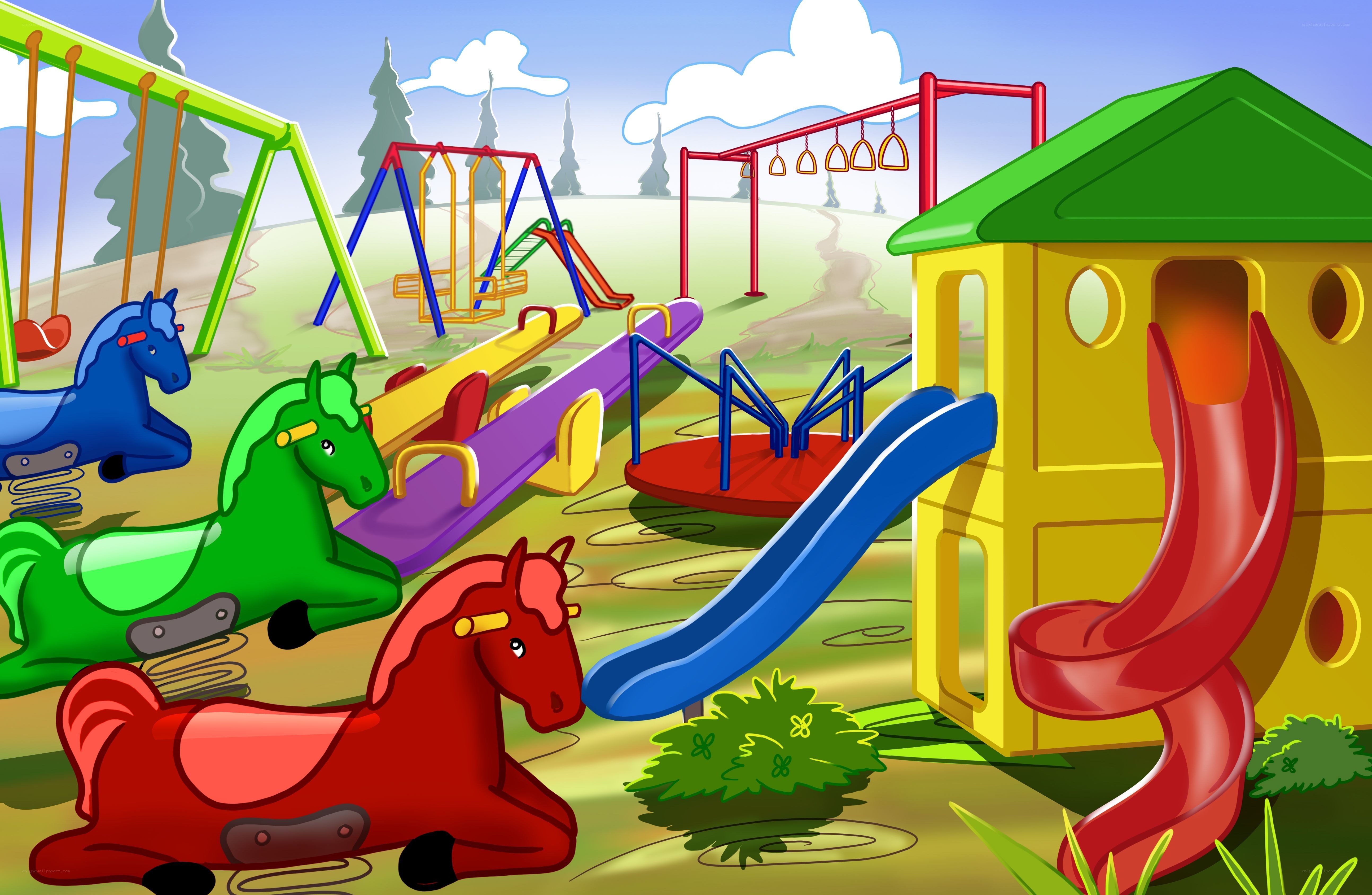 colorful playground scene