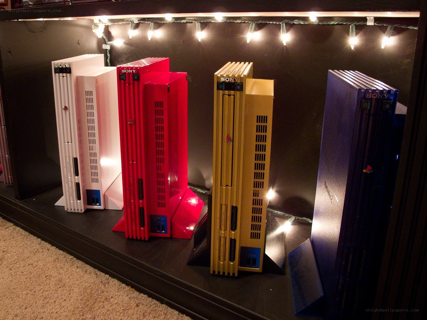 Colorful PlayStation 2 consoles