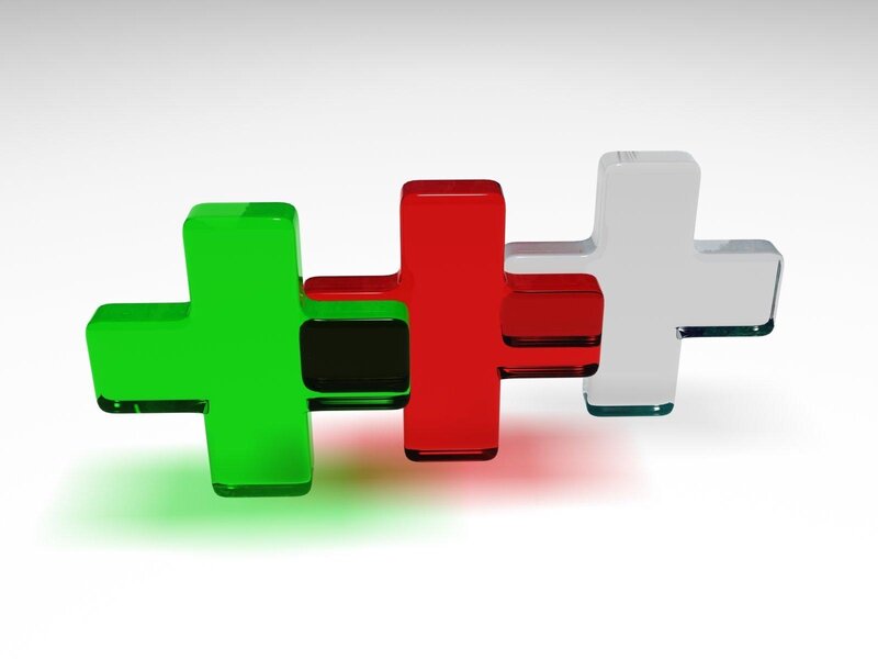 colorful plus signs