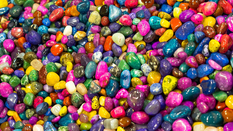 Colorful Polished Stones — Pink