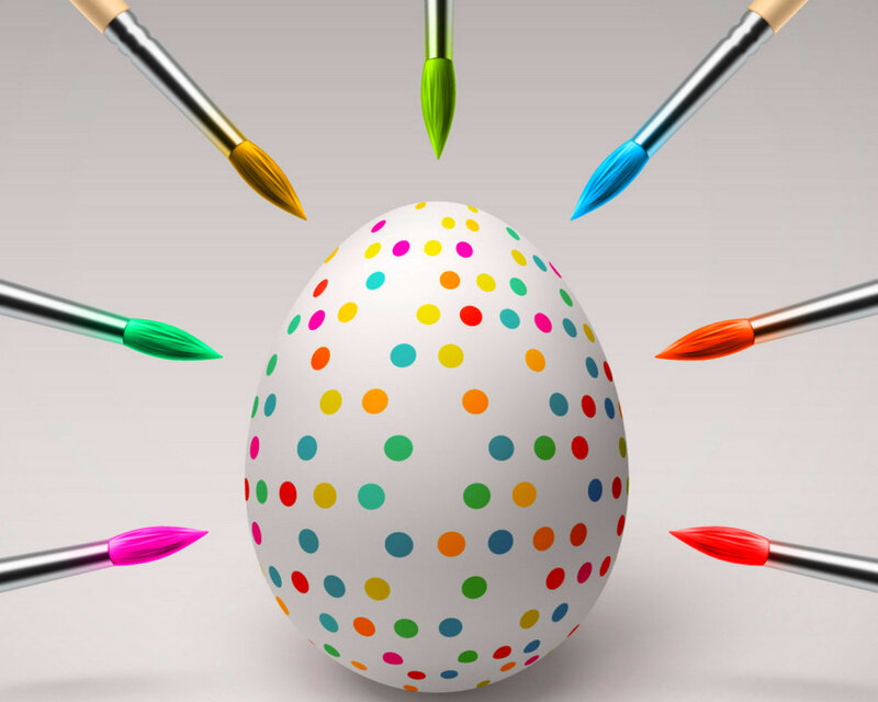 Colorful Polka-dotted Egg
