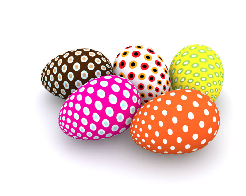 Colorful Polka-dotted Eggs