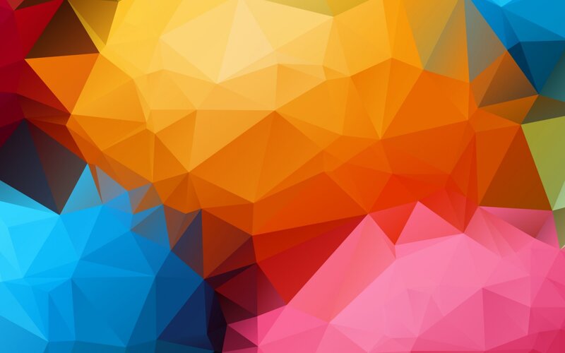 Colorful Polygonal Pattern — Orange, Vibrant