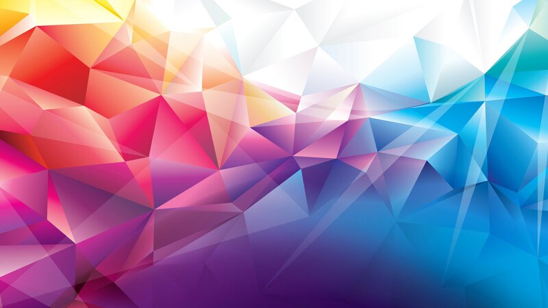 Colorful Polygonal Pattern — Red