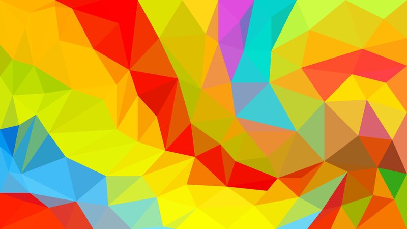 Colorful Polygonal Pattern — Yellow, Vibrant, Abstract