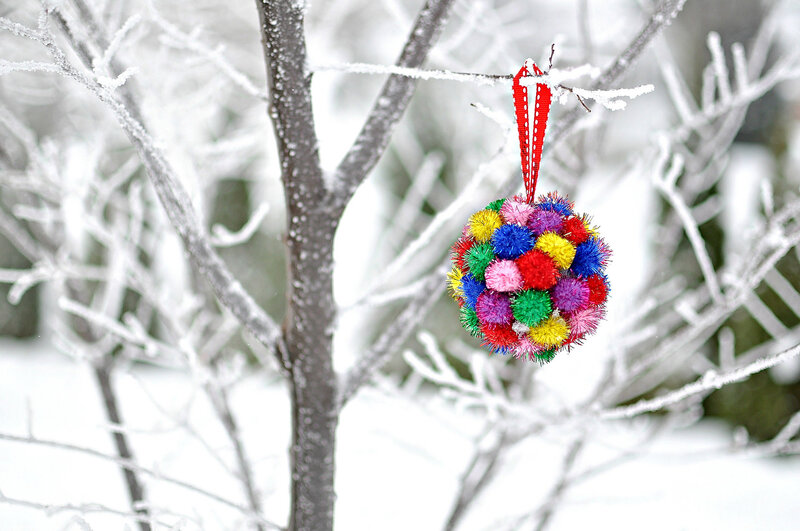 Colorful Pom-pom Ornament