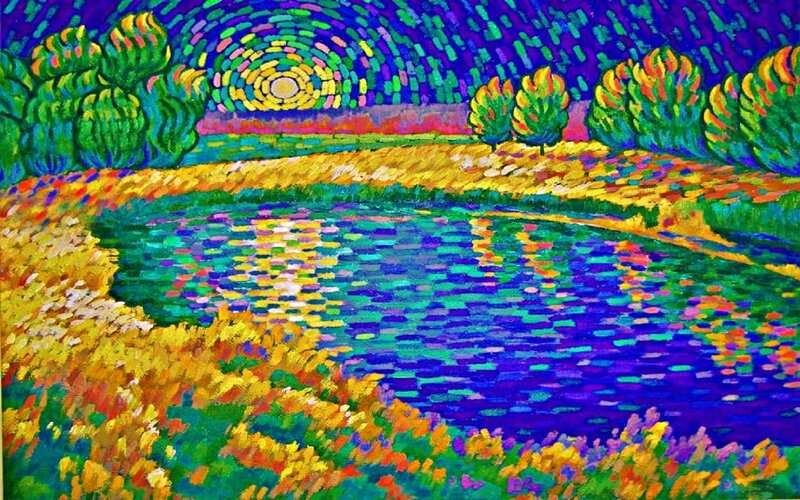 Colorful Pond Landscape