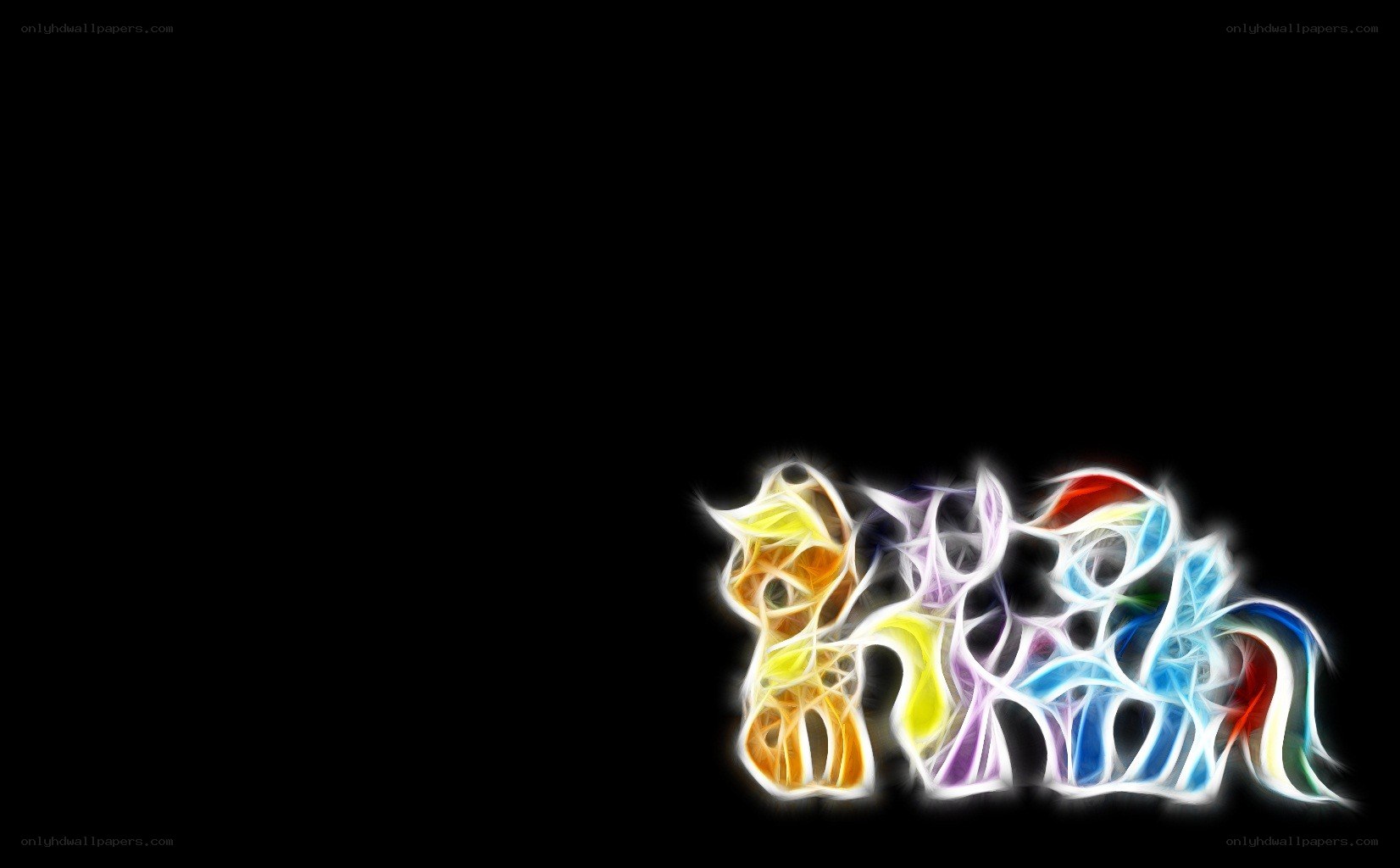 colorful pony silhouette