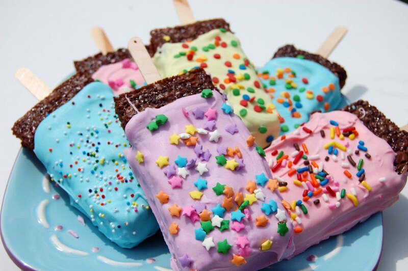 Colorful Popsicles on Plate
